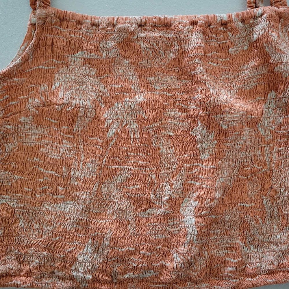 A.N.A Smocked Ruffle Strap Top Size Small Peach Color ❤️ - Picture 3 of 5